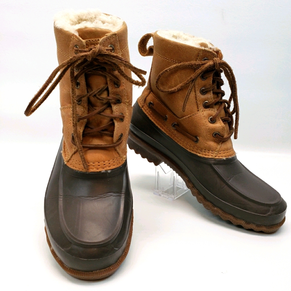 Sperry Duck Boots, Men's SZ 7M, Real Fur
